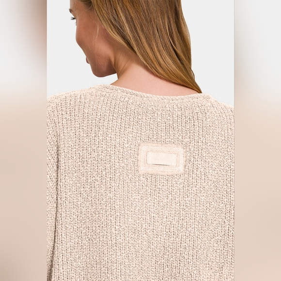 Zenana Short Sleeve Side Slit Sweater - Picture 2 of 5